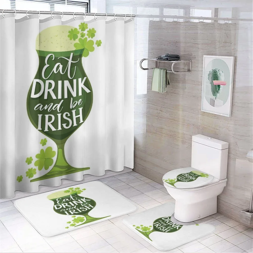 Eat Drink and Be Irish Beer — 4-Piece Bathroom Set preview