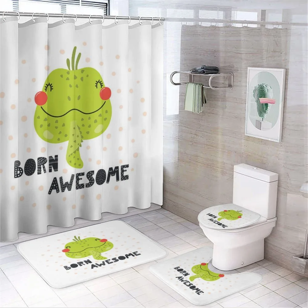 Encouraging Iguana Portrait — 4-Piece Bathroom Set preview