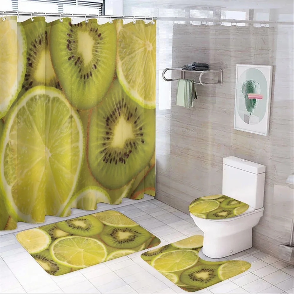 Close up Exotic Fruit and Lime — 4-Piece Bathroom Set preview