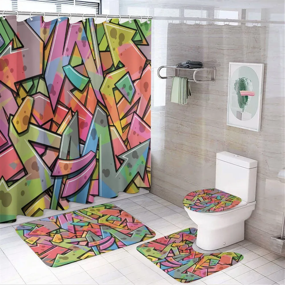 Abstract Grunge Arrows — 4-Piece Bathroom Set preview