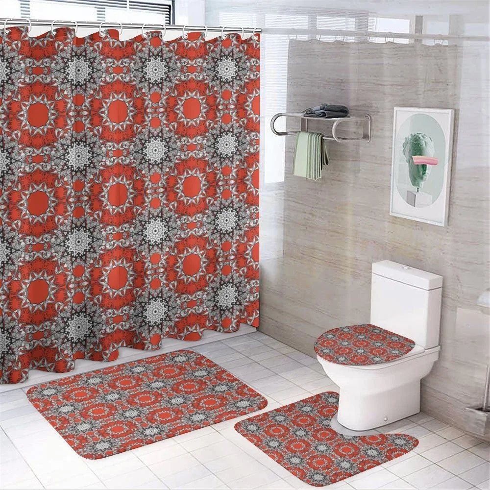Doodle Style Flower — 4-Piece Bathroom Set preview
