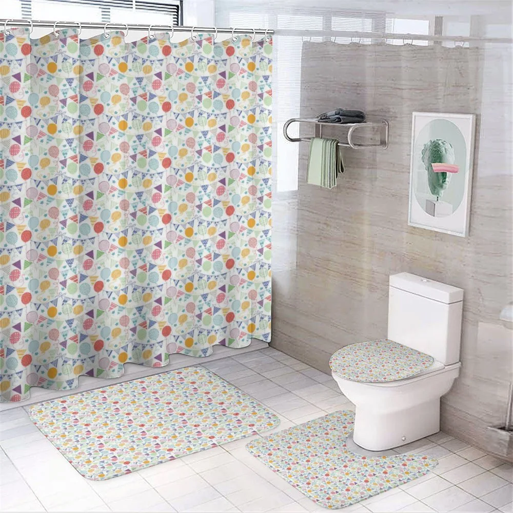 Fun Celebration Balloons — 4-Piece Bathroom Set preview