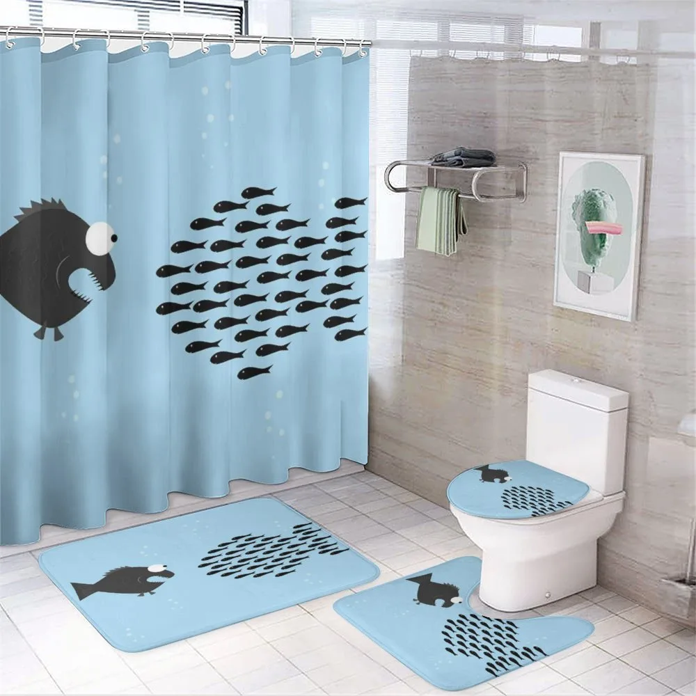 Funny Cartoon Motivation — 4-Piece Bathroom Set preview