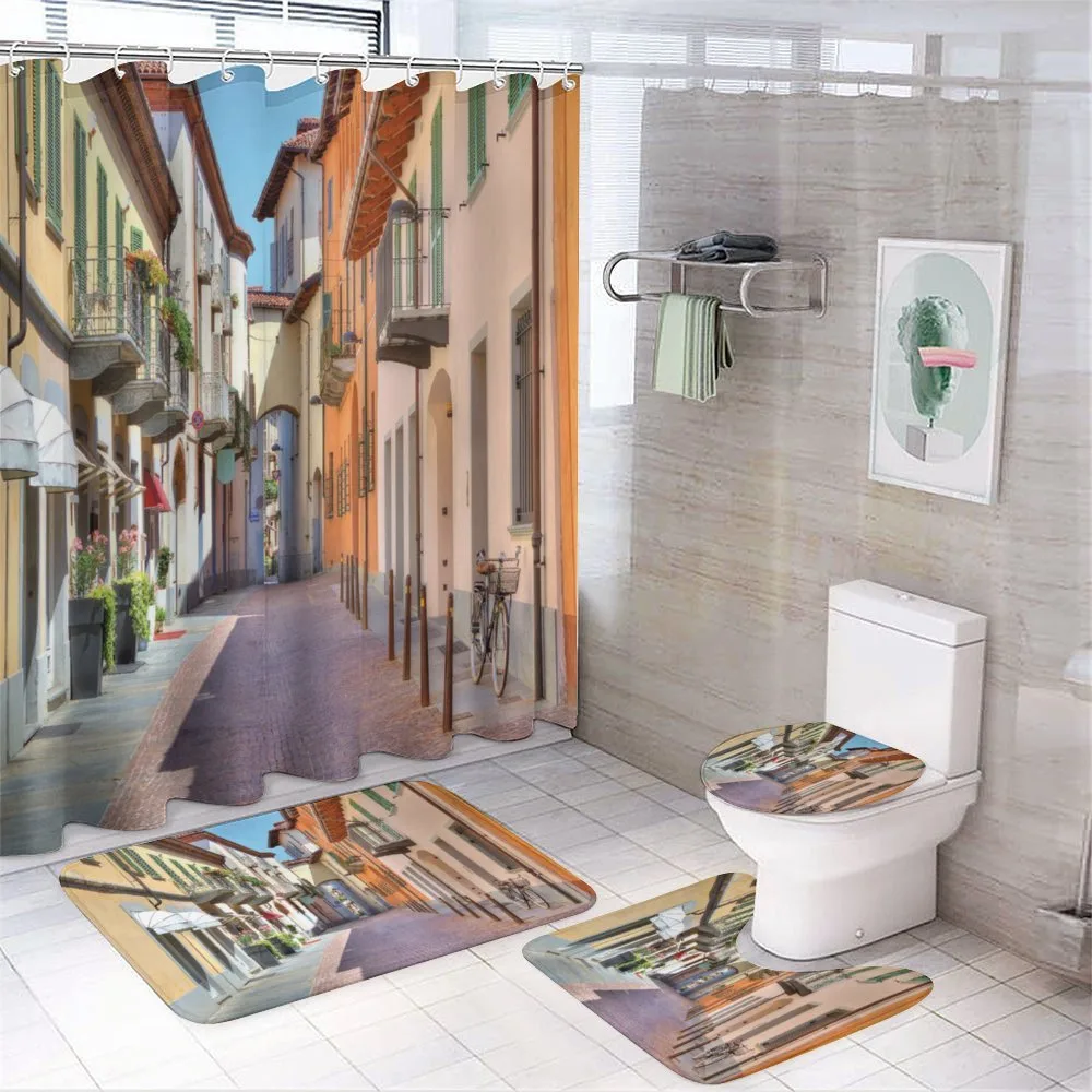 Alba Town Italy Street — 4-Piece Bathroom Set preview