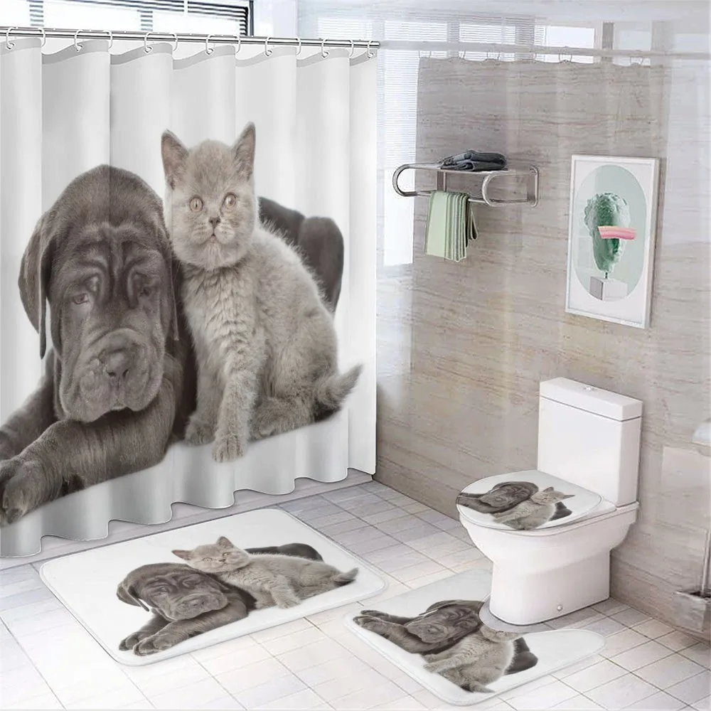 Lazy Neapolitan Mastiff — 4-Piece Bathroom Set preview