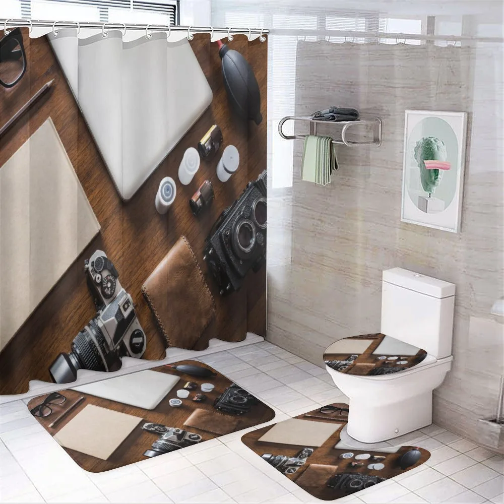 Work Equipment on Table — 4-Piece Bathroom Set preview