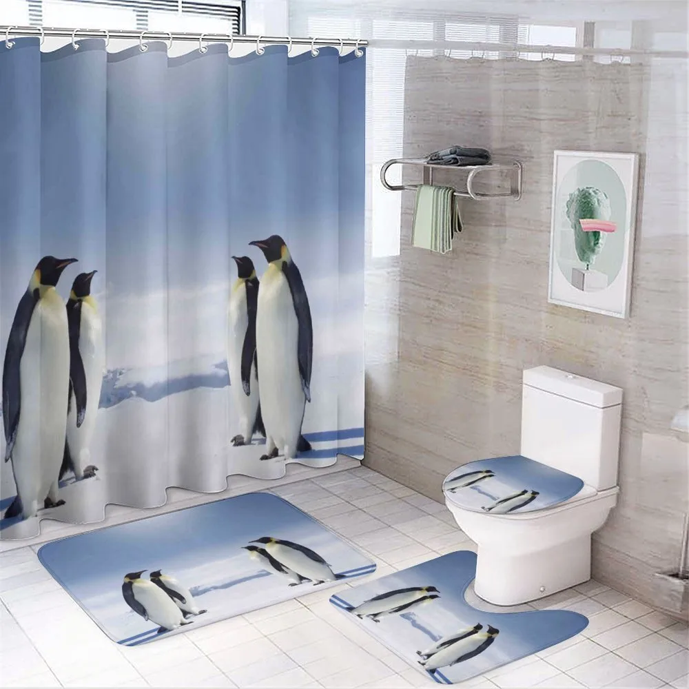 Penguins in Antarctica — 4-Piece Bathroom Set preview