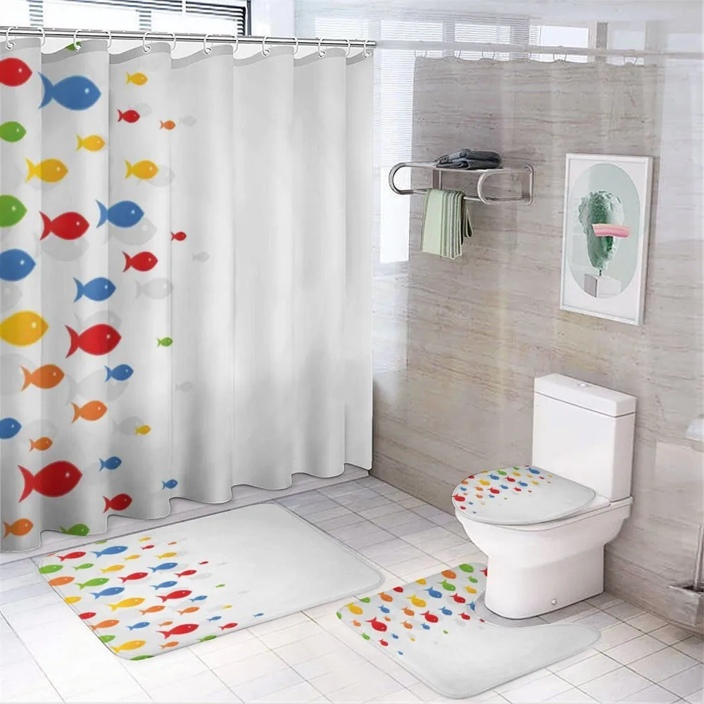 Cartoon Sea Animals — 4-Piece Bathroom Set preview