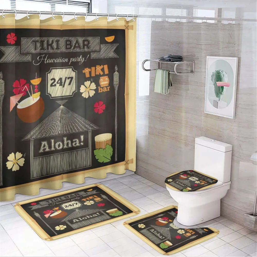 Traditional Tiki Bar — 4-Piece Bathroom Set preview