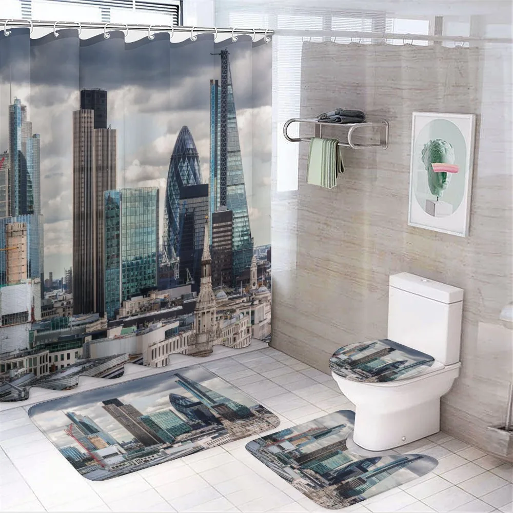 London Modern Cityscape — 4-Piece Bathroom Set preview