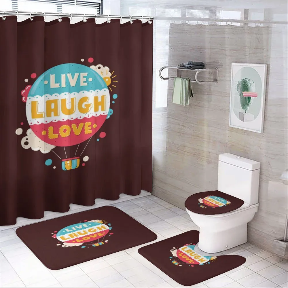 Air Balloon Cheerful Retro — 4-Piece Bathroom Set preview