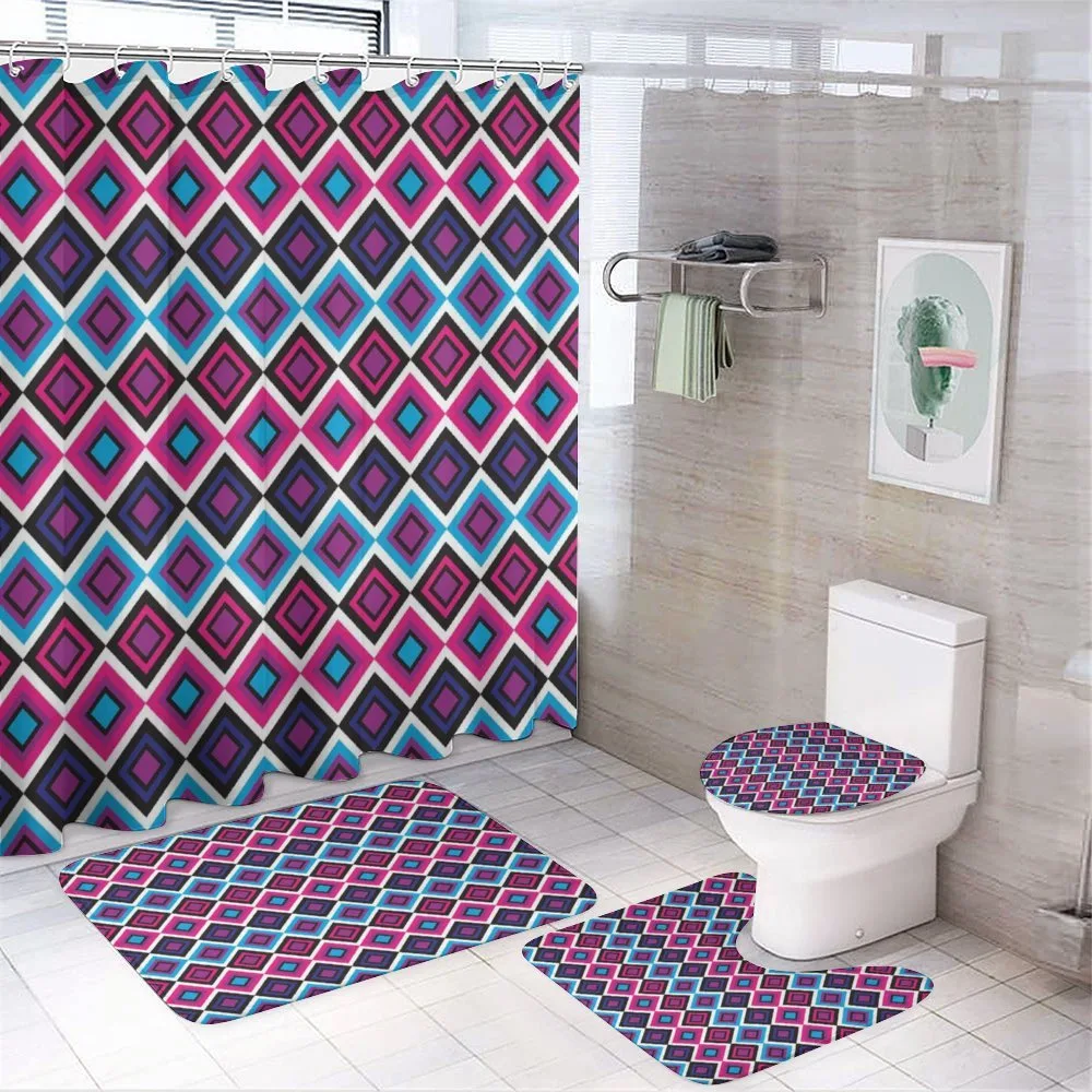 Psychedelic Lines — 4-Piece Bathroom Set preview