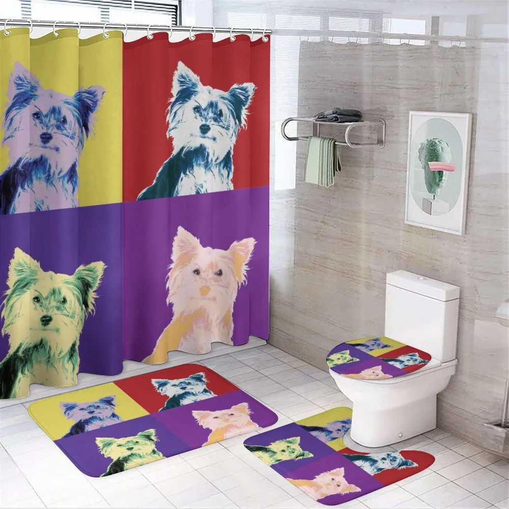 Colorful Portrait Vintage — 4-Piece Bathroom Set preview