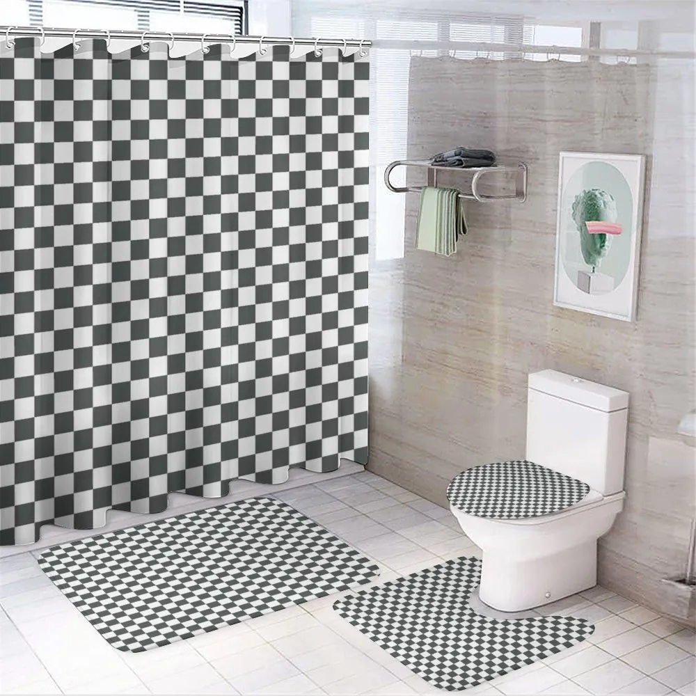 Classical Chessboard — 4-Piece Bathroom Set preview