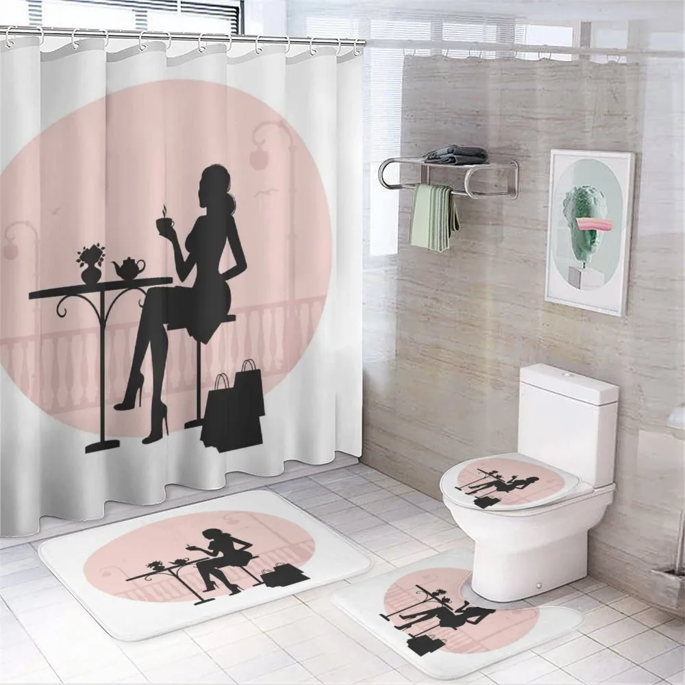 Silhouette Girl — 4-Piece Bathroom Set preview
