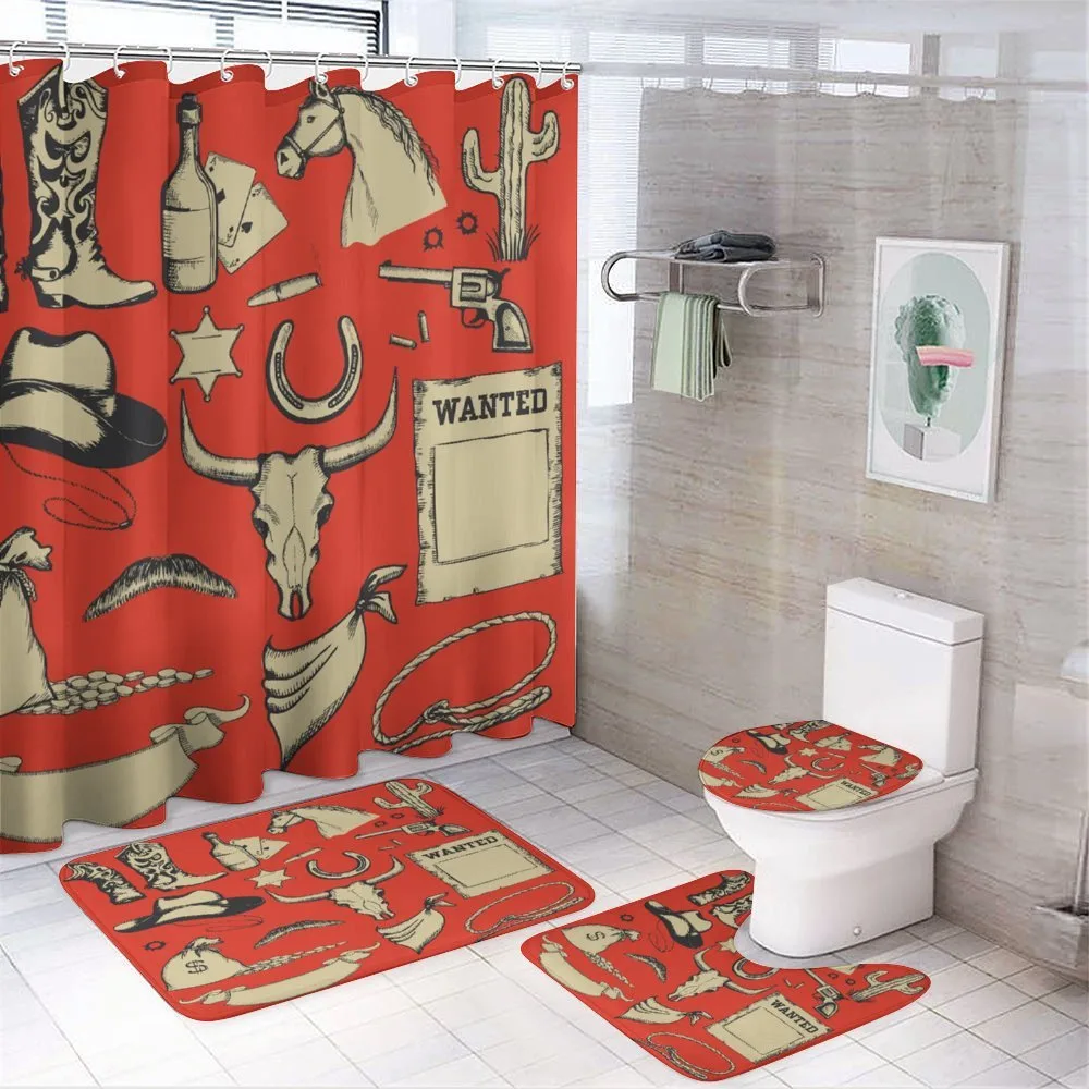 Wanted Sign Old West — 4-Piece Bathroom Set preview