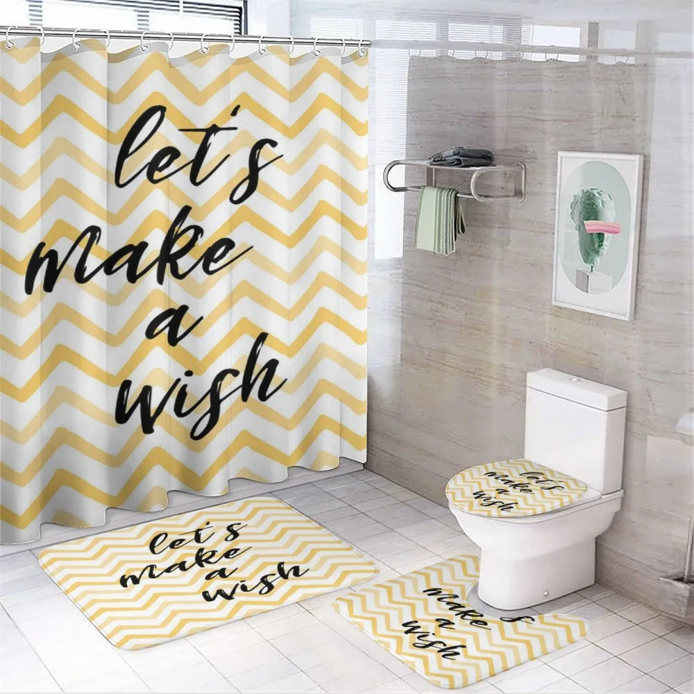 Lets Make a Wish on Chevrons — 4-Piece Bathroom Set preview
