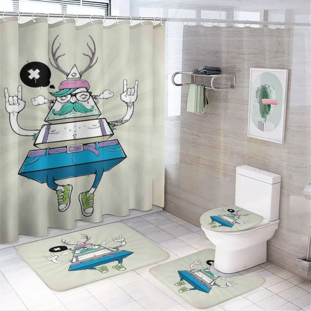 Bizarre Triangle Dude — 4-Piece Bathroom Set preview