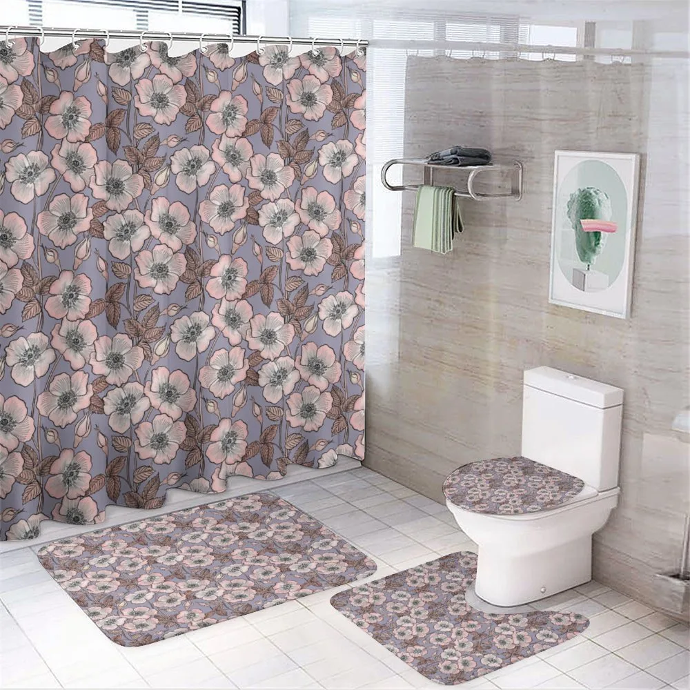 Poppy Buds Garden Art — 4-Piece Bathroom Set preview
