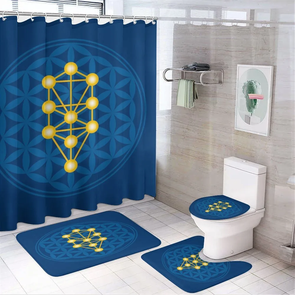 Flower of Life Pattern — 4-Piece Bathroom Set preview