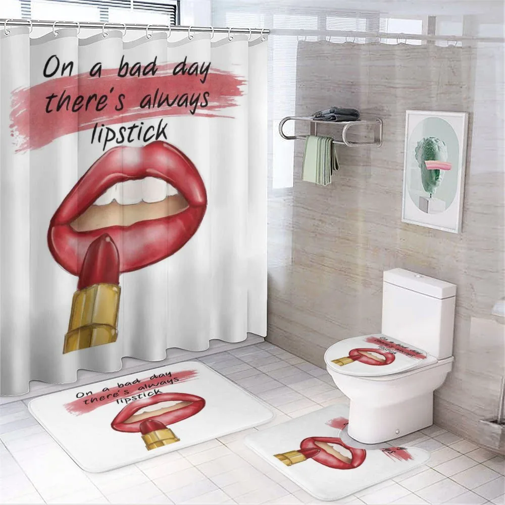 Words Beauty Charm Makeup — 4-Piece Bathroom Set preview