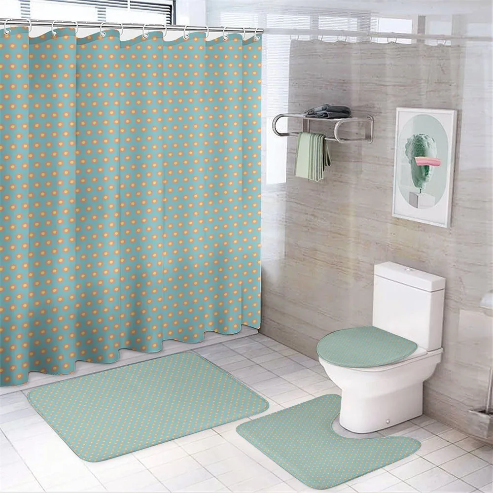 Simplistic Flower Rounds — 4-Piece Bathroom Set preview