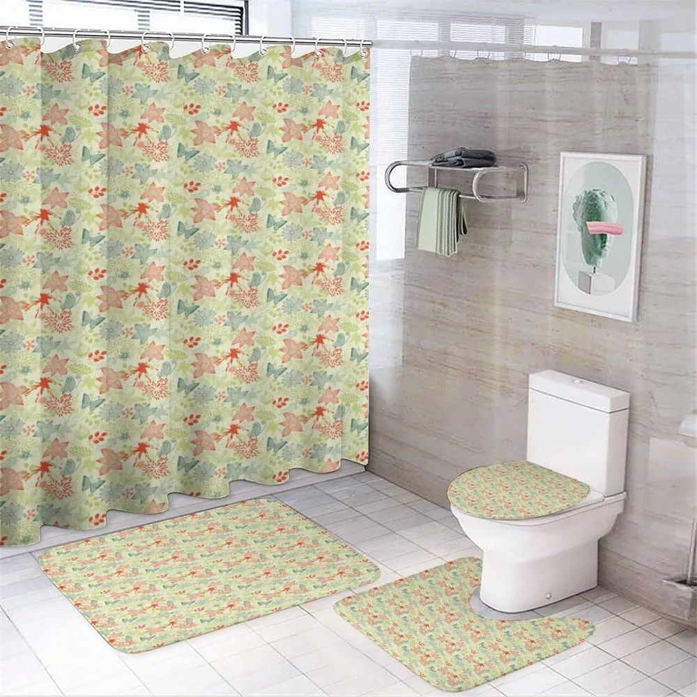 Doodle Flora and Fauna — 4-Piece Bathroom Set preview