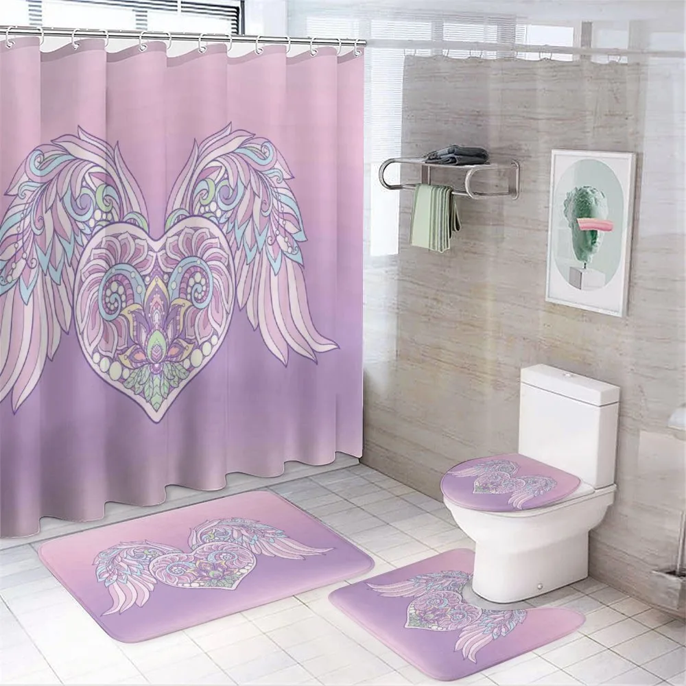 Floral Ornate Heart — 4-Piece Bathroom Set preview