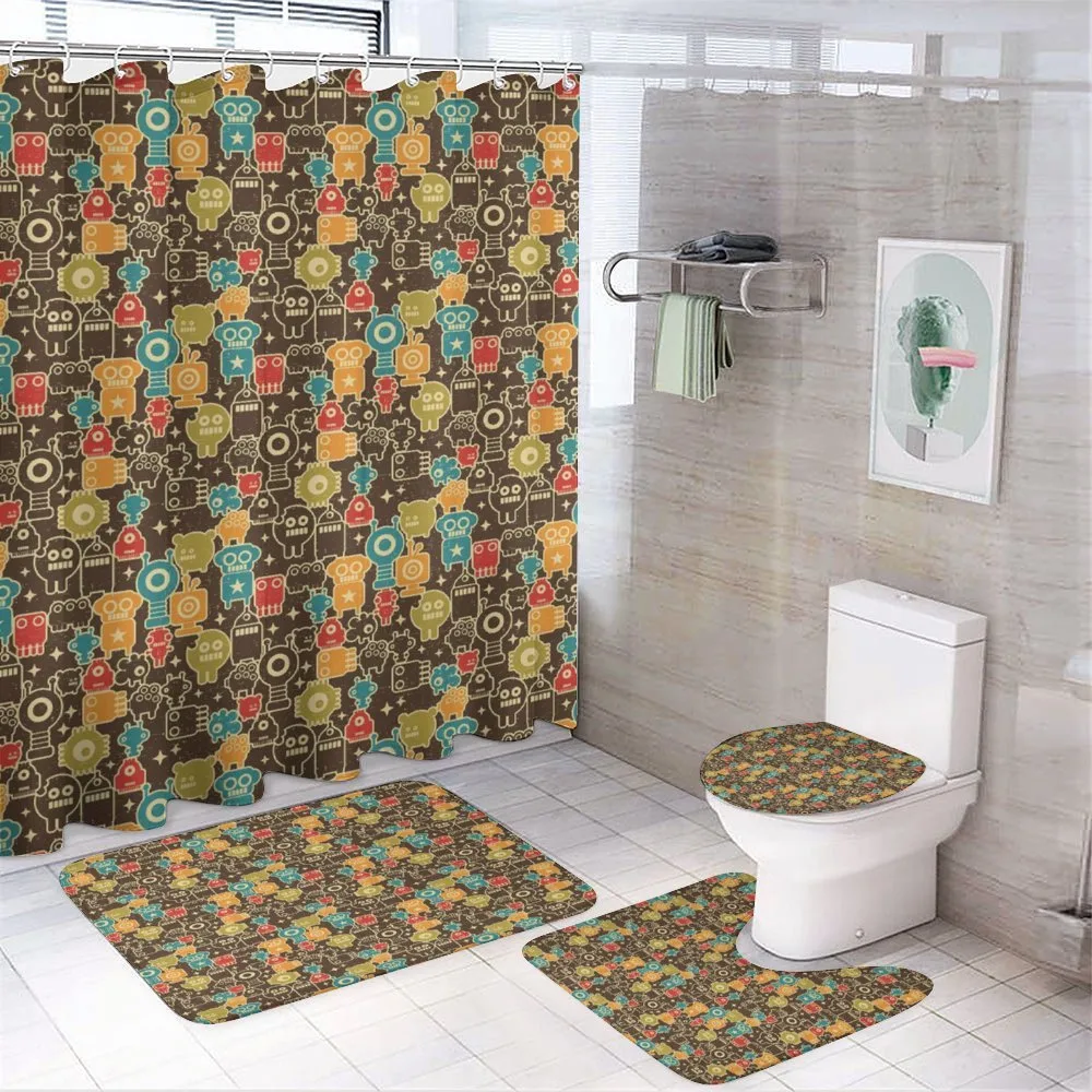 Robot Monsters in Space — 4-Piece Bathroom Set preview