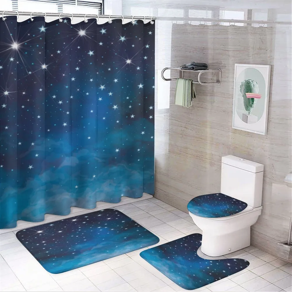 Vibrant Star Ombre Sky — 4-Piece Bathroom Set preview