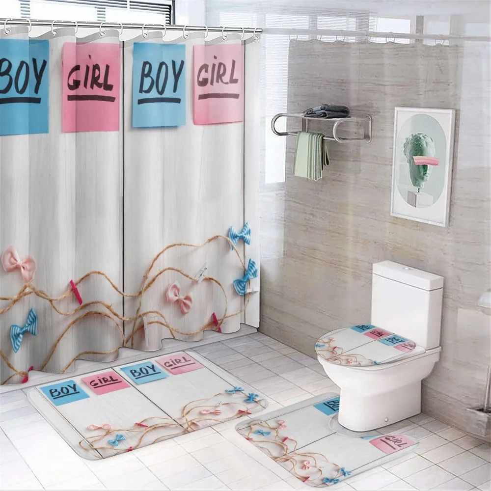 Stickers Garland Wood — 4-Piece Bathroom Set preview