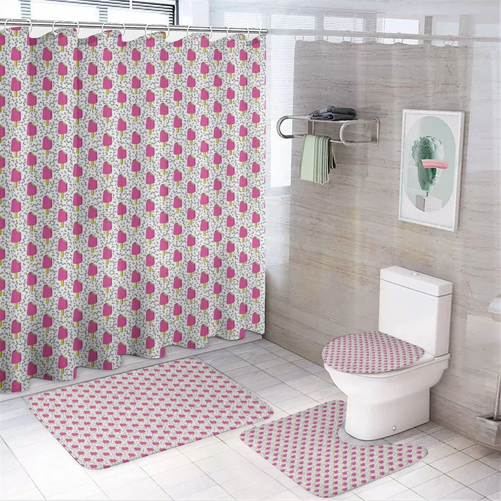 Cheerful Bitten Popsicles — 4-Piece Bathroom Set preview