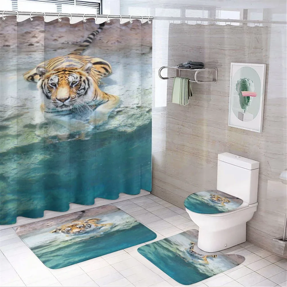 Bengal Tiger in Wild — 4-Piece Bathroom Set preview
