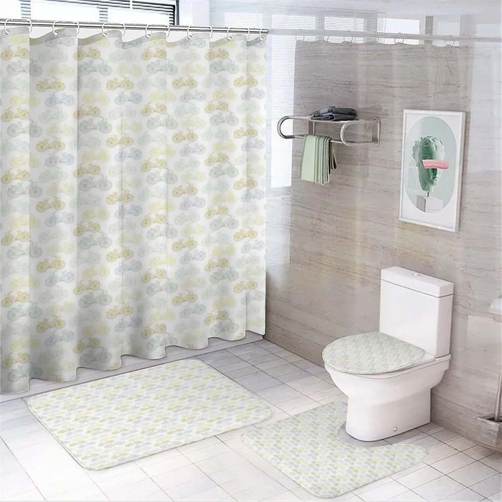 Pastel Retro Classical — 4-Piece Bathroom Set preview
