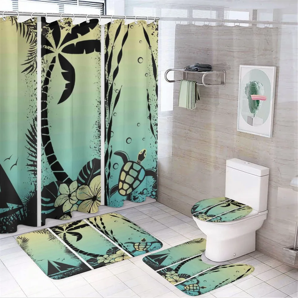Grunge Tropical Land — 4-Piece Bathroom Set preview