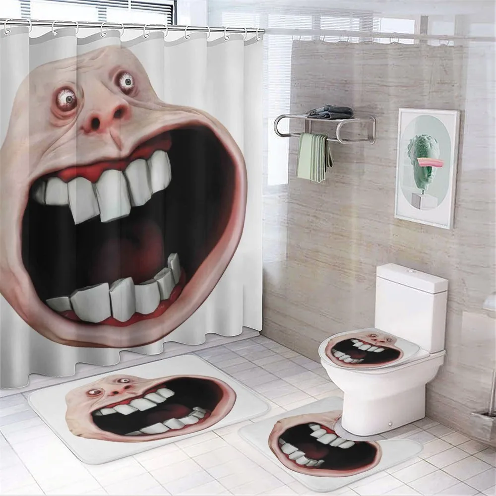 Forever Alone Meme Troll — 4-Piece Bathroom Set preview