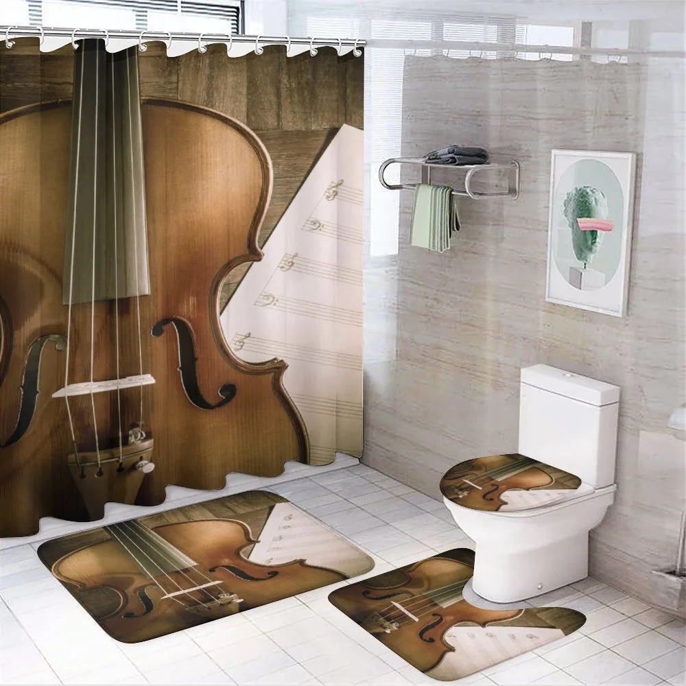 Instrument and Music Sheet — 4-Piece Bathroom Set preview