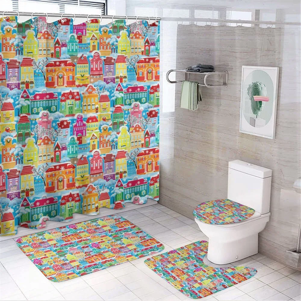 Ornamental Winter Pattern — 4-Piece Bathroom Set preview