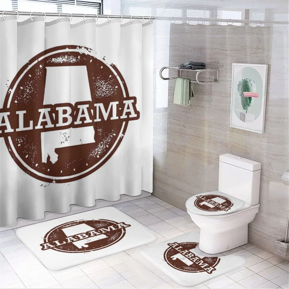 Vintage Style Map Image — 4-Piece Bathroom Set preview