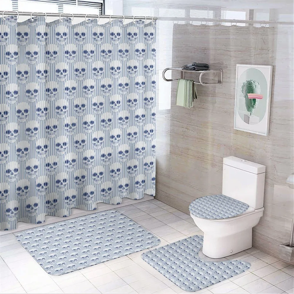 Blue Skulls Optical — 4-Piece Bathroom Set preview