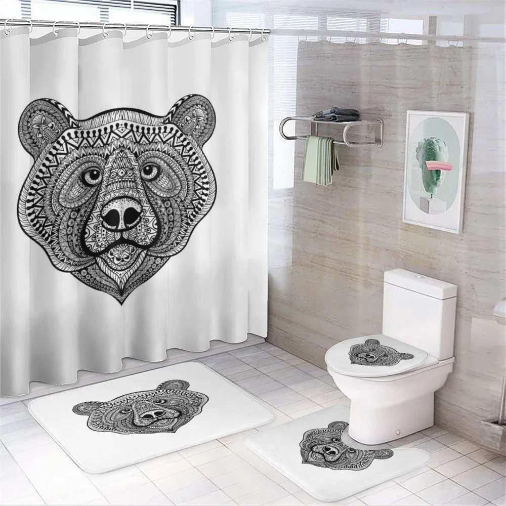 Animal Face Boho Makhenda — 4-Piece Bathroom Set preview