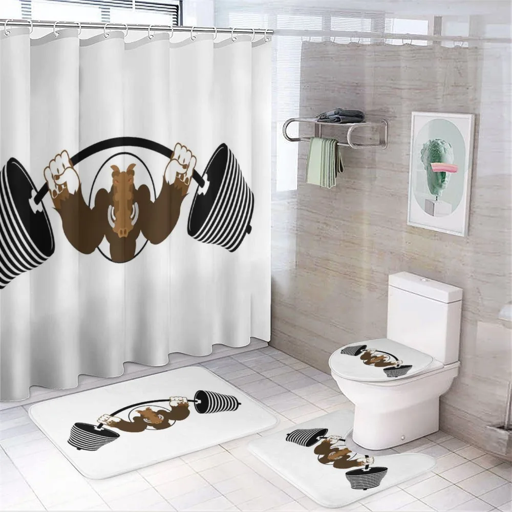 Strong Boar Lifts Barbell — 4-Piece Bathroom Set preview