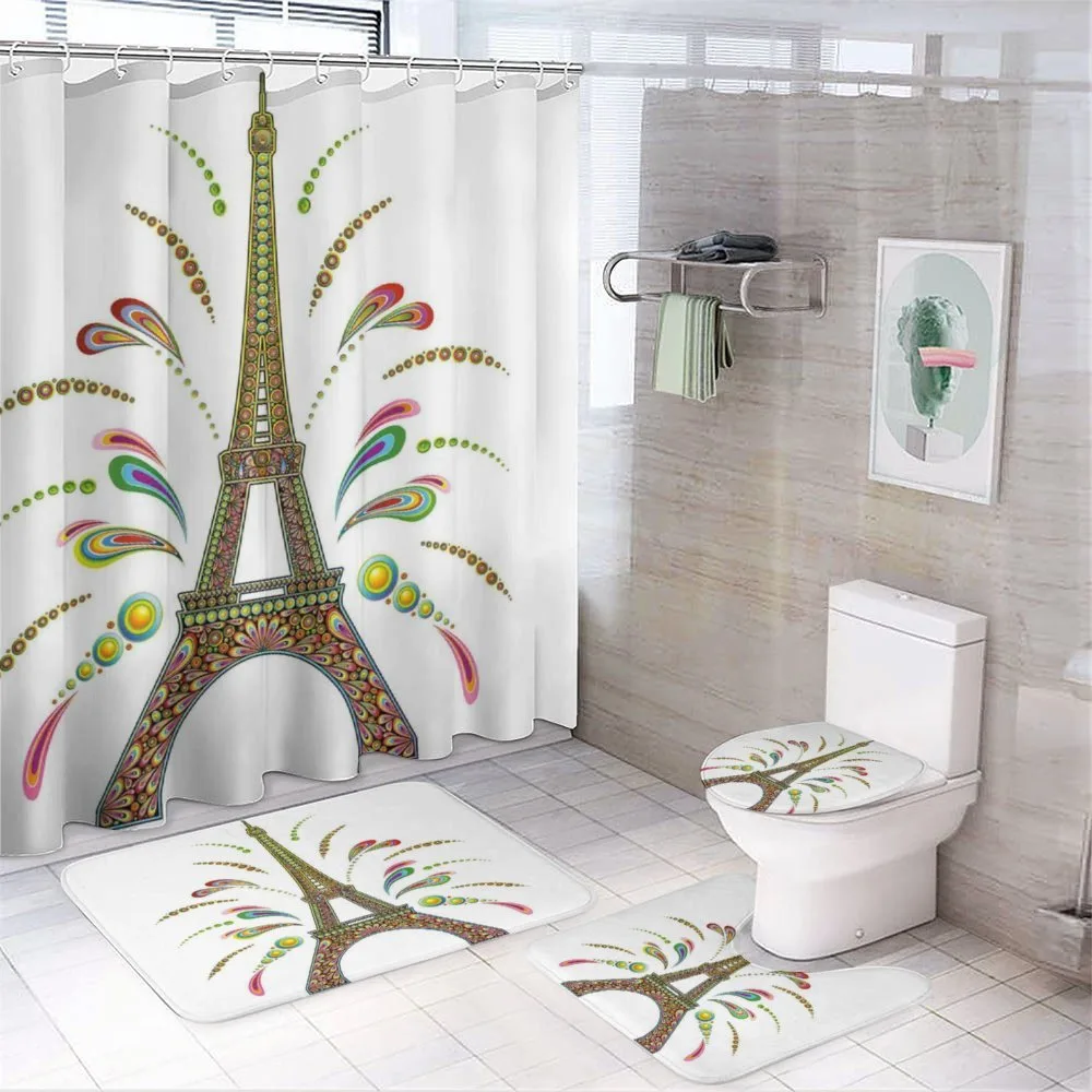 Eiffel Fireworks — 4-Piece Bathroom Set preview