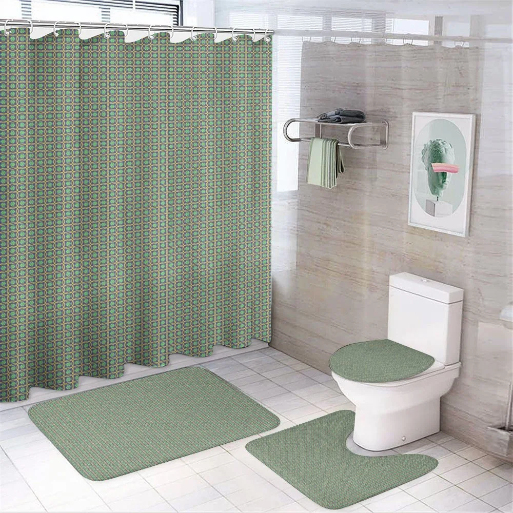 Motif in Circles Symmetry — 4-Piece Bathroom Set preview