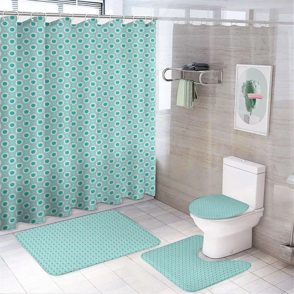 Apples Dots and Flowers — 4-Piece Bathroom Set preview