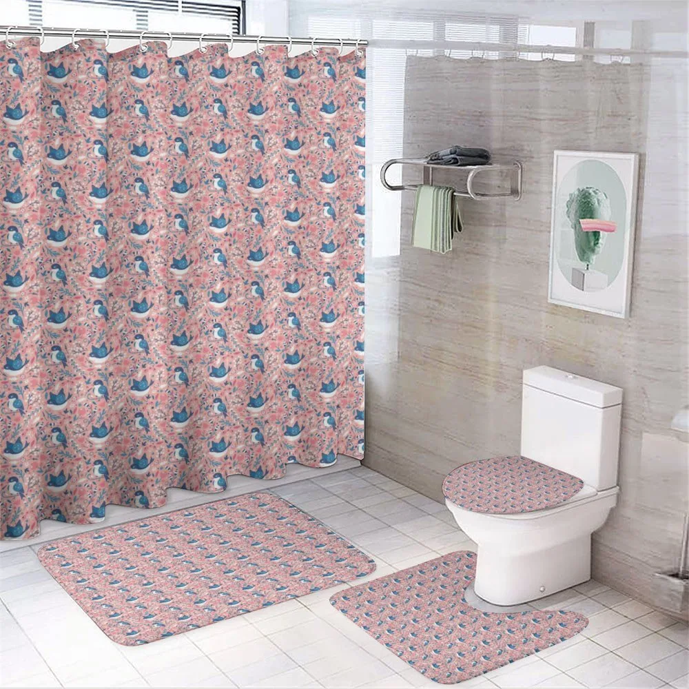 Spring Garden Bird Beauty — 4-Piece Bathroom Set preview