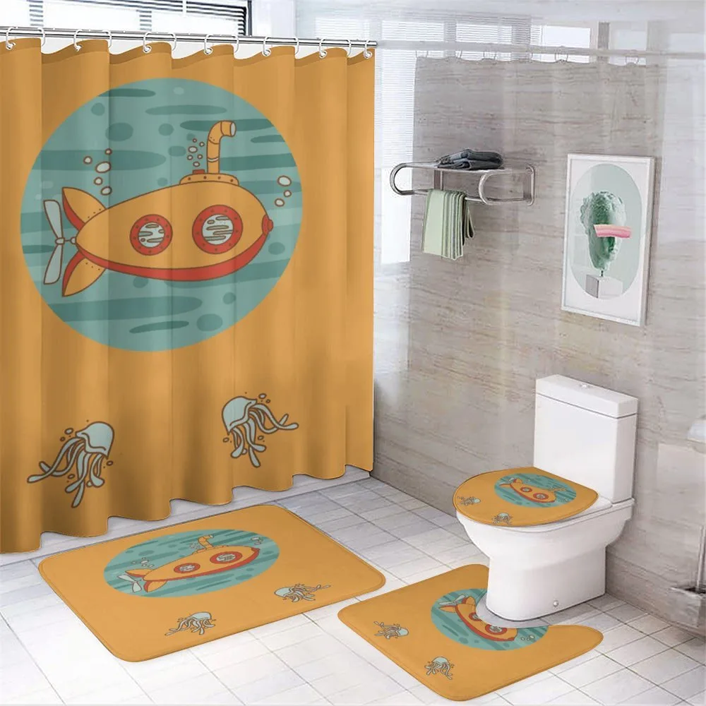 Born to Dive Jellyfish — 4-Piece Bathroom Set preview