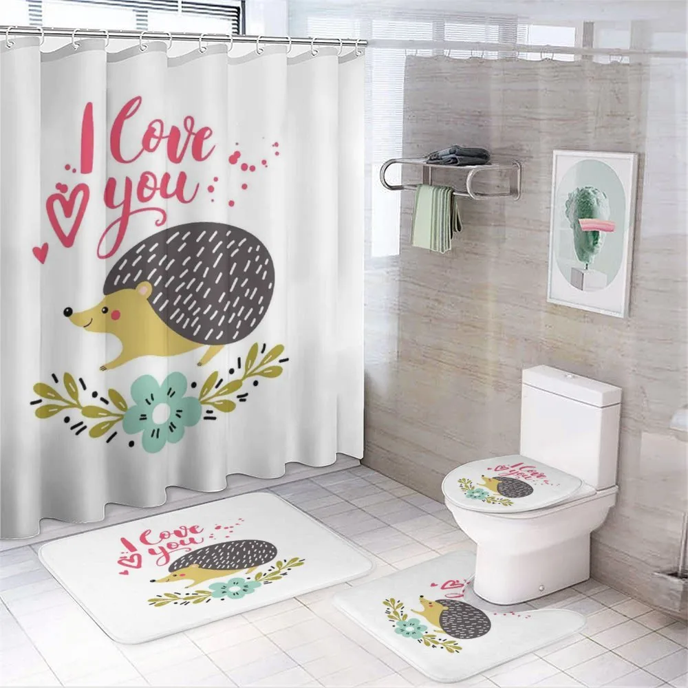 Ink Splatter Words — 4-Piece Bathroom Set preview