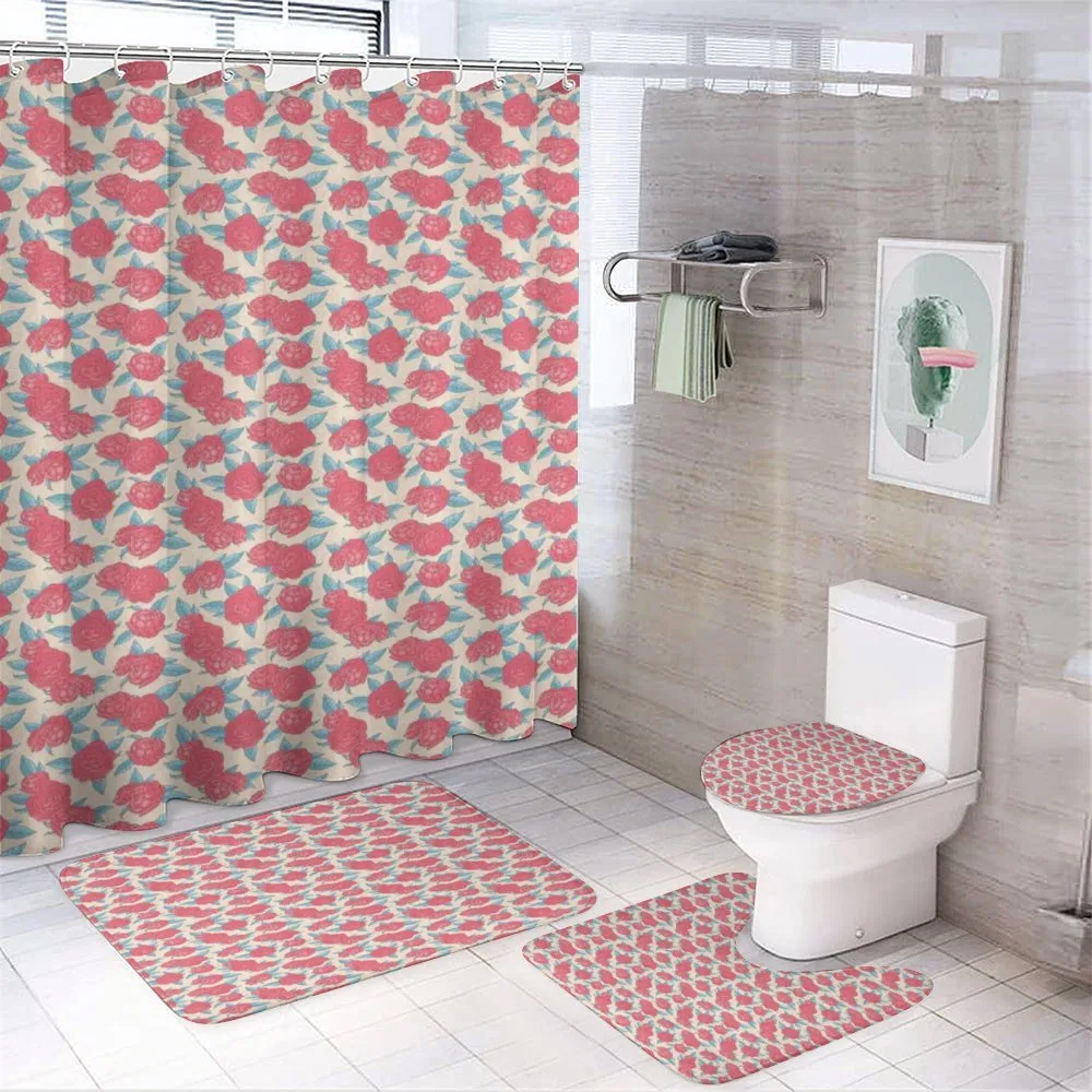 Gentle Rose Design — 4-Piece Bathroom Set preview