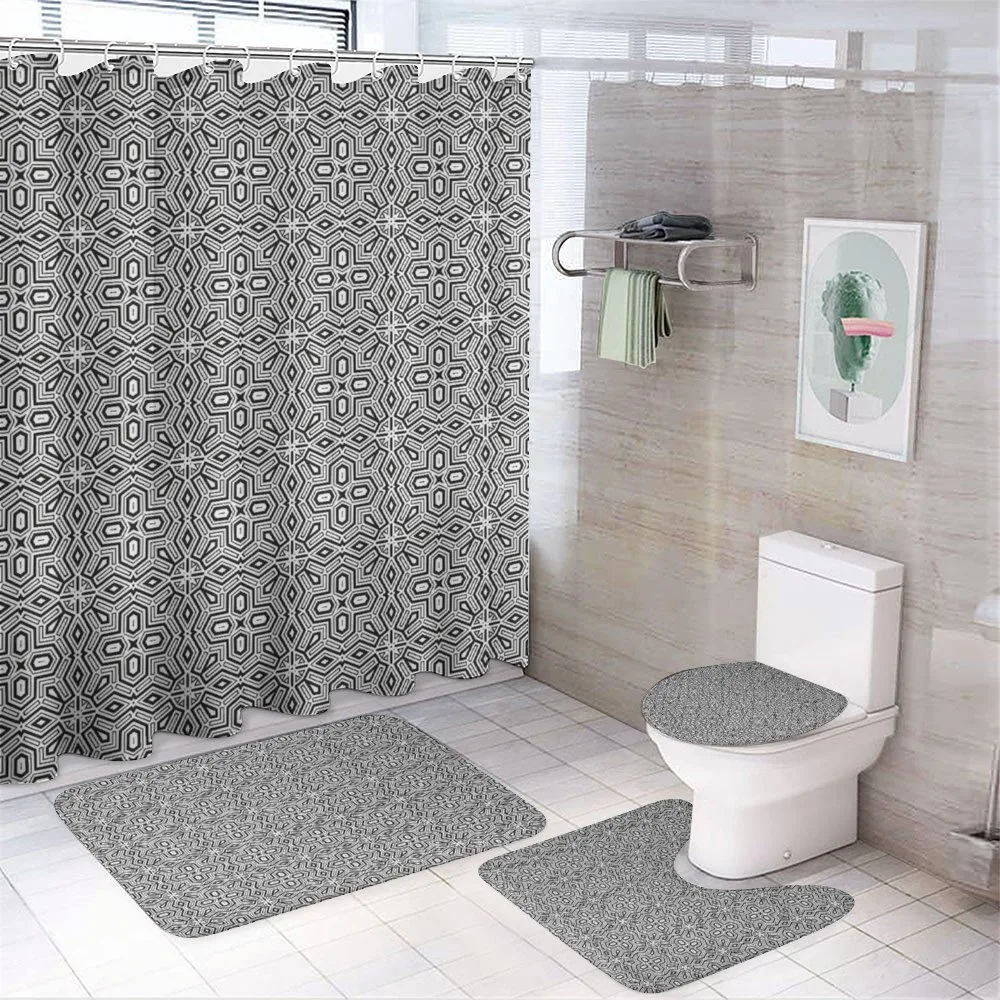 Antique Modern Graphic — 4-Piece Bathroom Set preview
